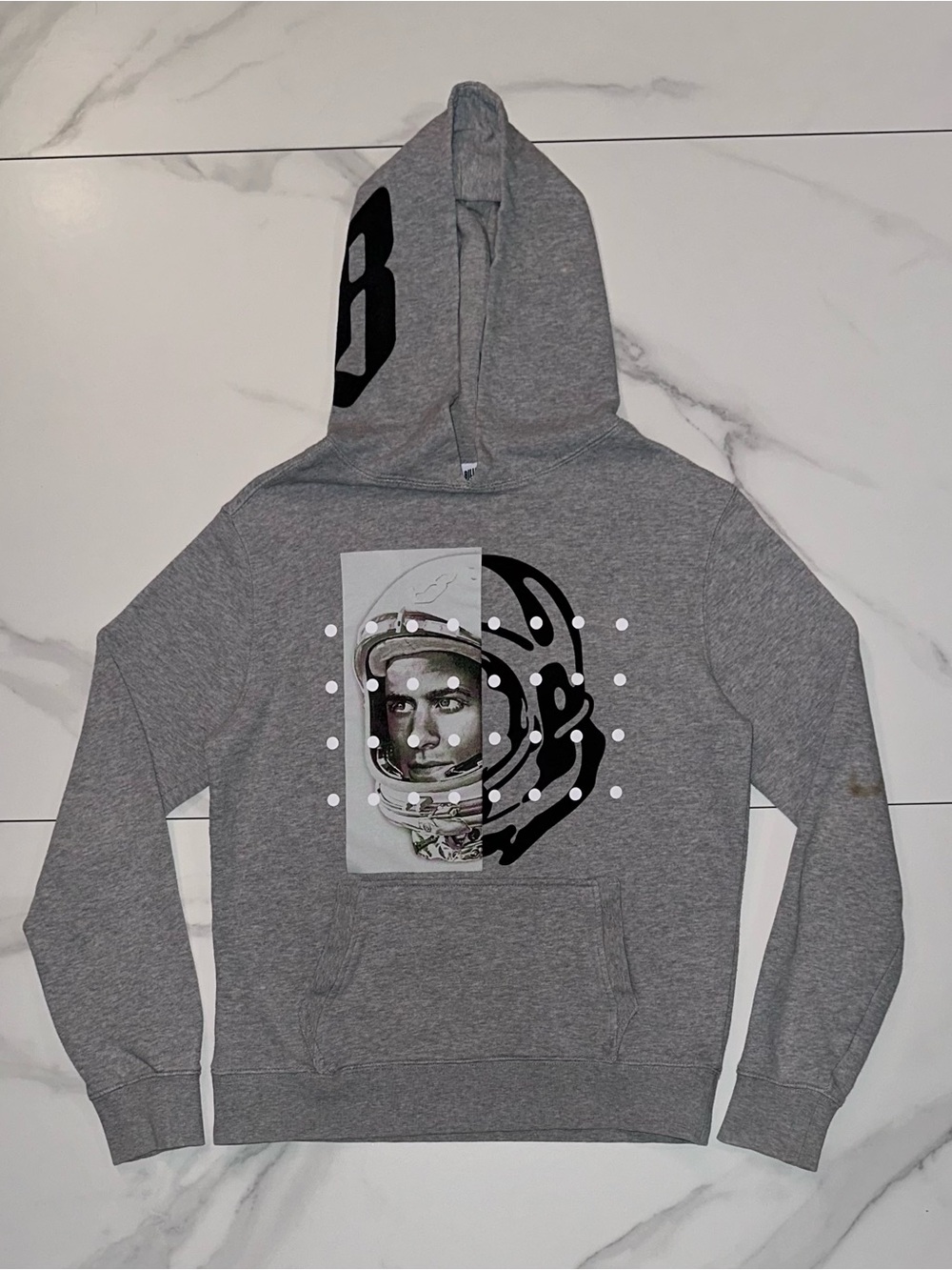 Rare Billionaire Boys Club Astronaut Graphic Hoodie Heather Grey Size S
